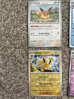 Eeveelution Bundle Eevee Glaceon Jolteon Espeon Holo Pokemon Cards - Image 2