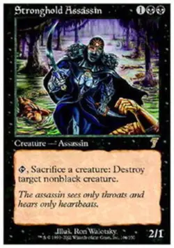 MTG Stronghold Assassin, Seventh Edition, Heavily Played, English - Image 1