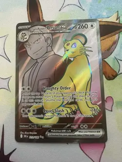 Pokemon Team Rocket's Persian EX Ultra Rare Holo 219/182 Sv10 Destined Rivals EN - Image 3