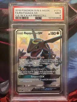 Pokemon TCG Rayquaza GX Celestial Storm Holo PSA 9 177a/168 - Image 1