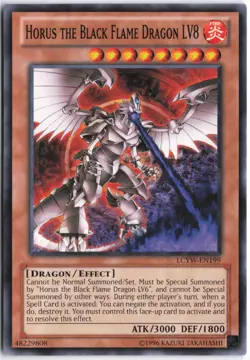 Yugioh - Horus the Black Flame Dragon LV8 LCYW-EN199 Unlimited - Legendary Colle - Image 1