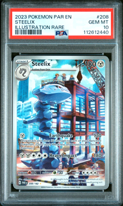 💥Pokemon TCG - Steelix - 208/182 - Illustration Rare - Paradox Rift - PSA 10💥 - Image 1