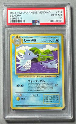 1998 Pokemon Japanese Vending Series III 3 #117 Seadra PSA 10 Graded Card - Image 1