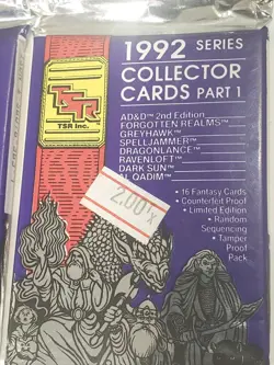 Dungeons And Dragons TSR 1992 Series 1 Collector Cards Limited Edition Sealed 4 - Image 2