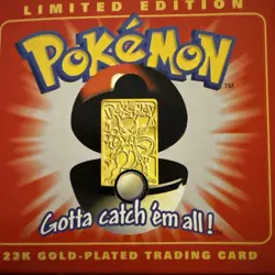 SEALED Vintage 1999 Burger King 23k Gold Plated Pokemon Card - Mewtwo - Image 1