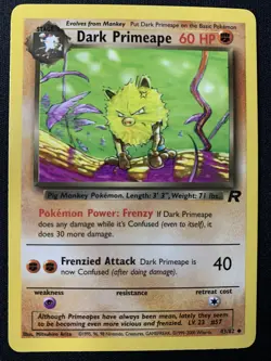 Pokemon Team Rocket Dark Primeape 43/82 Card WOTC Vintage - Near Mint - Image 1
