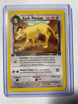 Dark Persian 42/82 1st Edition Team Rocket Non Holo Pokemon Card - Image 3