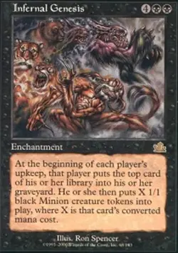 MTG Infernal Genesis, Prophecy, Heavily Played, English - Image 1