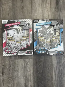 Pokemon TCG SV: Black Bolt & White Flare Binder Combo Both Factory Sealed! - Image 1