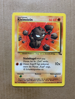 GERMAN Geodude 47/62 Fossil Set - Common Pokemon Card - LP - Image 1
