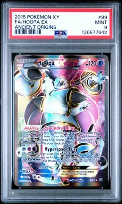 Pokemon TCG Hoopa ex 89/98 XY Ancient Origins Full Art PSA 8 - Image 1