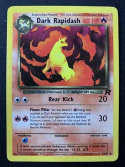 Dark Rapidash 44/82 Uncommon Team Rocket - Pokemon TCG - Lightly Played - Image 1