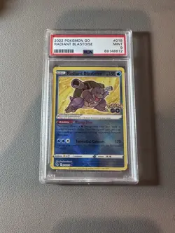 Pokemon Radiant Blastoise 018/078 GO Radiant Rare Holo PSA 9 English 2022 - Image 1
