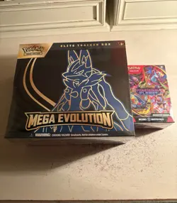 Pokemon Mega Evolution Lucario ETB & Phantasmal Flames Booster Bundle Sealed - Image 1