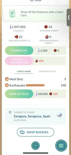 Pokemon Go Legendary Groudon( Normal ) (XXS) - Image 2