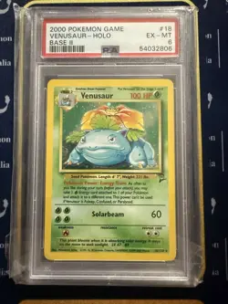 Venusaur - 18/130 - Base Set 2 WoTC Vintage Holo Rare Pokemon Card - PSA 5 - Image 1