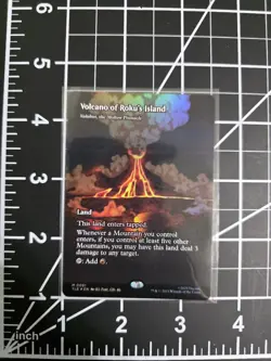 Volcano of Roku's Island 0061 TLE Borderless Foil MTG Avatar NM/M - Image 1