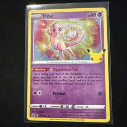 Pokemon TCG Mew 11/25 Celebrations Card 25th Anniversary NM/M Condition - Image 1