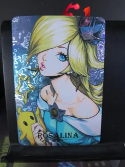 Rosalina Mario Galaxy Art Card Rare Holo Laser Collectible Video Game Character - Image 1