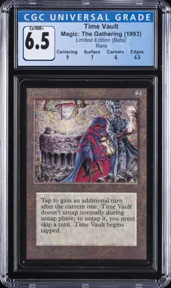1993 MAGIC: THE GATHERING LTD ED (BETA) RARE TIME VAULT CGC 6.5 - Image 1