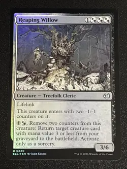 MTG Lorwyn Eclipsed Reaping Willow Foil 0240 NM - Image 1