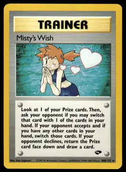 Pokemon TCG Gym Challenge #108/132 Misty's Wish NM - Image 1