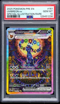 2025 POKEMON PRE EN-PRISMATIC EVOLUTIONS #161 UMBREON EX PSA 10 - Image 1