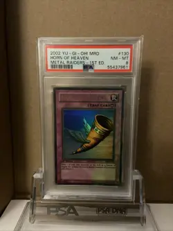 2002 YU-GI-OH! METAL RAIDERS MRD-130 HORN OF HEAVEN- 1st Edition - PSA 8 - Image 1
