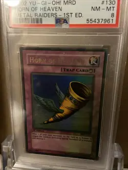 2002 YU-GI-OH! METAL RAIDERS MRD-130 HORN OF HEAVEN- 1st Edition - PSA 8 - Image 2