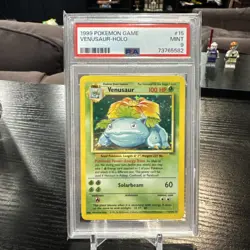 1999 POKEMON BASE SET UNLIMITED #15 VENUSAUR-HOLO PSA 9 - Image 1