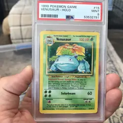 1999 POKEMON BASE SET UNLIMITED #15 VENUSAUR-HOLO PSA 9 - Image 2