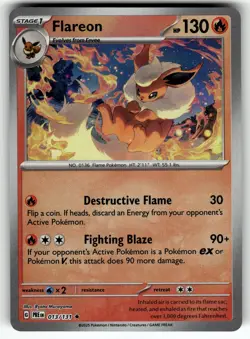 Flareon (Poke Ball Pattern) 013/131 SV: Prismatic Evolutions NM Pokemon Card TCG - Image 1