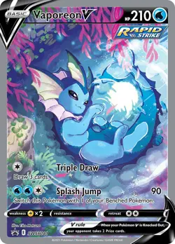 Pokemon Card Vaporeon V SWSH181 VMAX Premium Collection Box Black Star Promo NM - Image 1