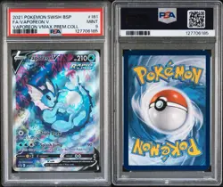 PSA 9 Min Vaporeon V Full Art Promo SWSH181 Vaporeon Vmax Premium Collection - Image 3