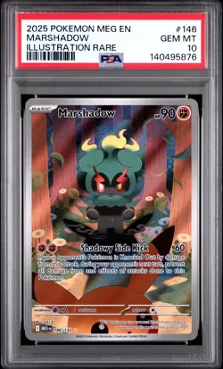 Pokemon Mega Evolution Marshadow Illus. Rare Card 146/132 PSA10 - Image 1