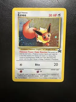 Eevee Black Star Promo #11 - WOTC 2000 - Swirl Holo - Vintage Pokemon Card - LP - Image 1