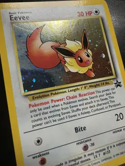 Eevee Black Star Promo #11 - WOTC 2000 - Swirl Holo - Vintage Pokemon Card - LP - Image 3