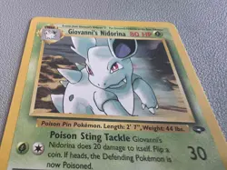 Giovanni’s Nidorina 44/132 Gym Challenge Unlimited Pokemon Card Uncommon NM / LP - Image 2
