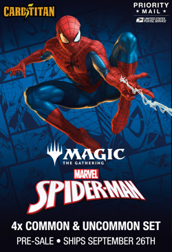 Magic MTG - MARVEL SPIDER-MAN - Complete Common & Uncommon Set x4 - SPM PLAYSET - Image 1