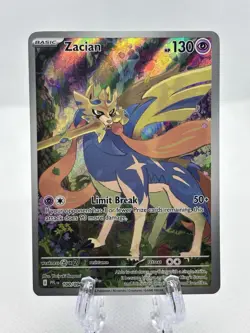Pokemon TCG Zacian 100/094 IR Illustration Rare Holo Phantasmal Flames -NM - Image 1