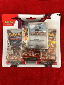 POKEMON TCG PALDEA EVOLVED 3 PACK BLISTER VAROOM - Image 1