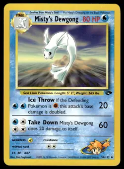 Pokemon TCG Gym Challenge #054/132 Misty's Dewgong LP+ - Image 1
