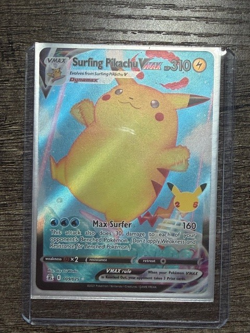 POKEMON FULL ART SURFING PIKACHU VMAX 009/025 ULTRA RARE CELEBRATIONS 2021 LP-NM - Image 5