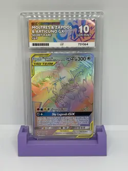 Pokemon - Moltres & Zapdos & Articuno GX 69/68 Hidden Fates Secret Rare ACE 10 - Image 1