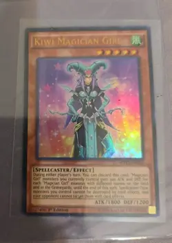 Yu-Gi-Oh! Kiwi Magician Girl MVP1-ENG16 1st Edition Gold Ultra Rare NM - Image 1