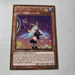 Yu-Gi-Oh! TCG Chocolate Magician Girl MVP1-ENG52 1st Edition Gold Rare LP - Image 1