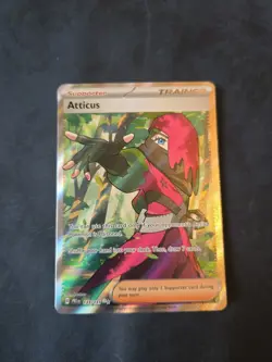 Pokemon TCG Atticus Trainer Prismatic Evolutions Ultra Rare Card 133/131 MINT - Image 1