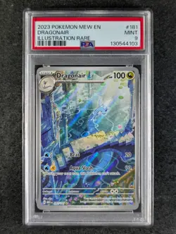 2023 Pokemon DRAGONAIR 181/165 Scarlet & Violet 151 Illustration Rare ENG PSA 9 - Image 1