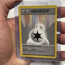 Double Colorless Energy 96/102 Base Set Pokemon Card WOTC 1999 Vintage TCG NM - Image 2