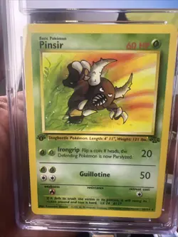 Pokemon TCG Pinsir Card 25/64 Rare 1st Edition Jungle CGC 8.5 NM - Image 2